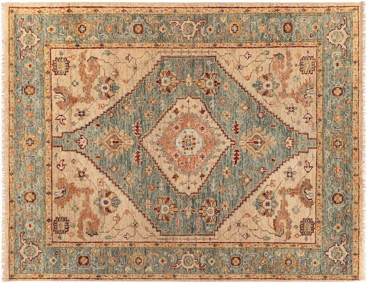 classic medallion rug in updated colors