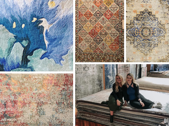 collage of high point rugs and buyers