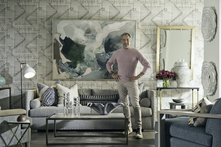 designer Thom Filicia in living room