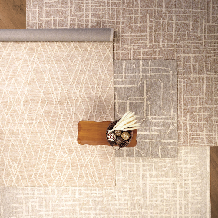 neutral geometric rugs from Capel's Lineas collection