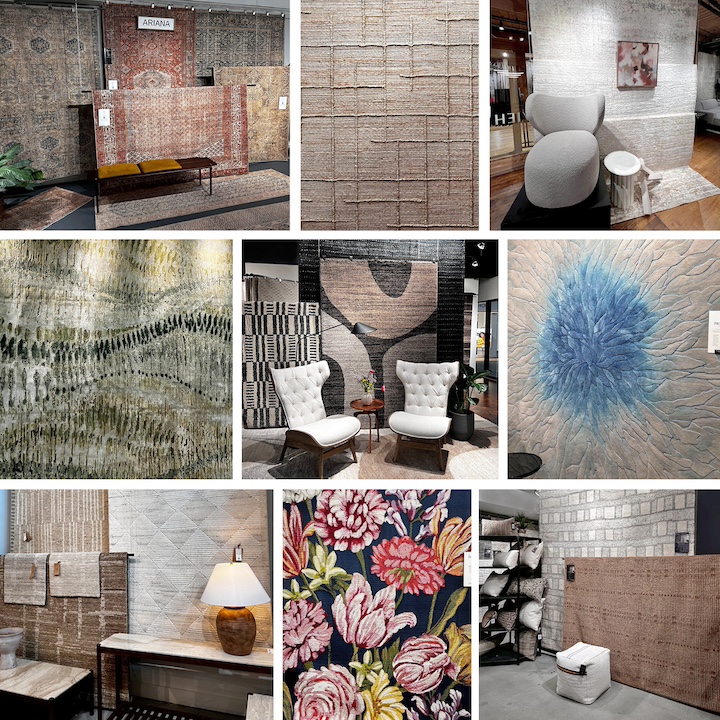 RugNews montage of rug hits at spring High Point Market