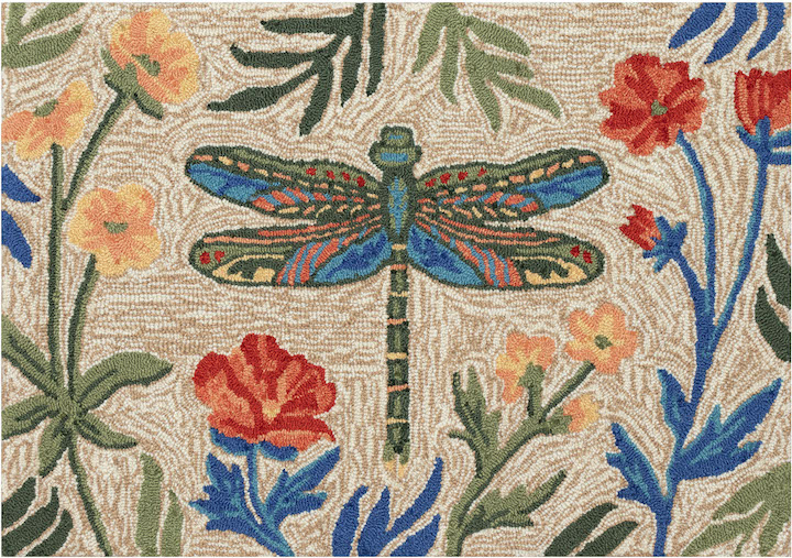 a floral and dragonfly pattern from the frontporch collection by Trans-Ocean
