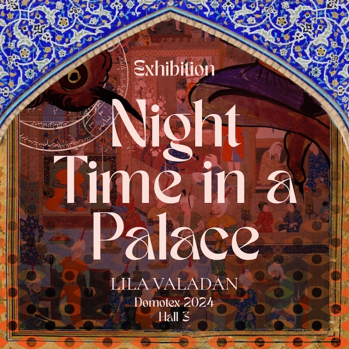 graphic of the night time in palace exhibition at Domotex