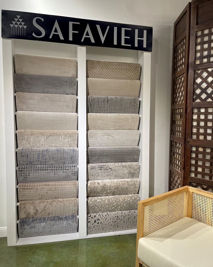 a display of Safavieh new broadloom designs