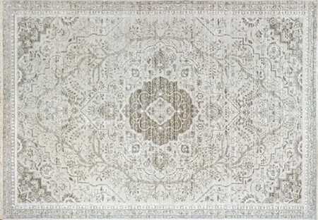 medallion rug in light gray