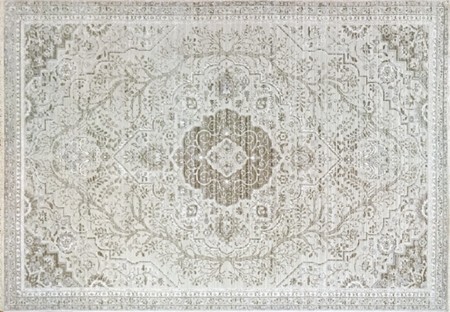 medallion rug in light gray