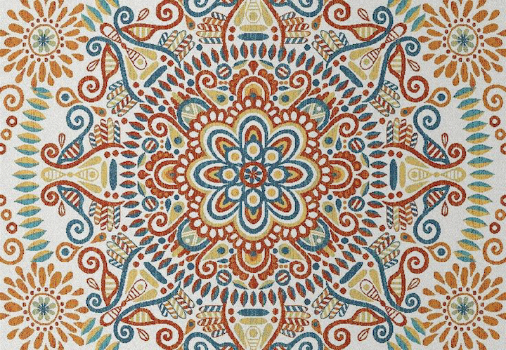 colorful boho inspired rug