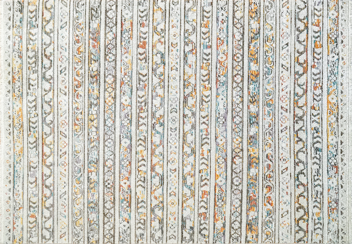 a tribal inspired geometric designed rug