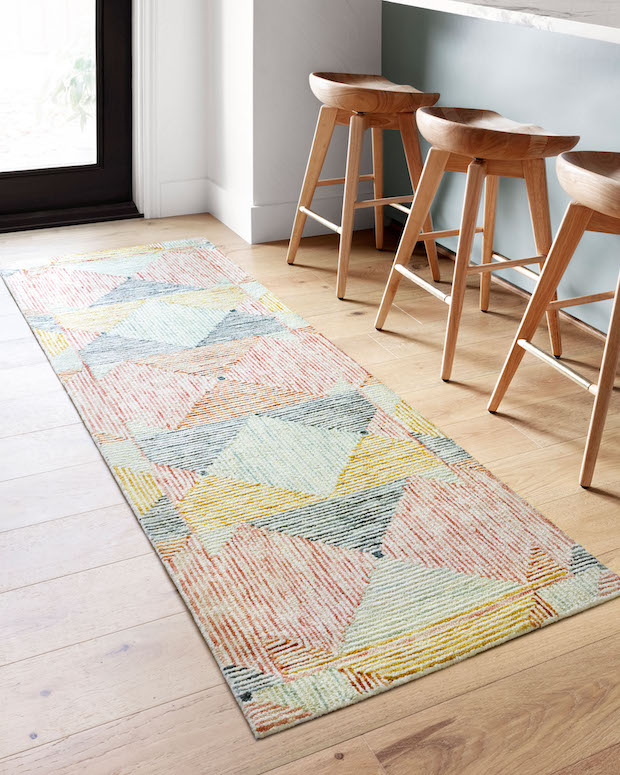 rug runner in eat in kitchen