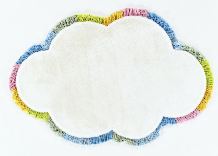 cloud shaped plush rug