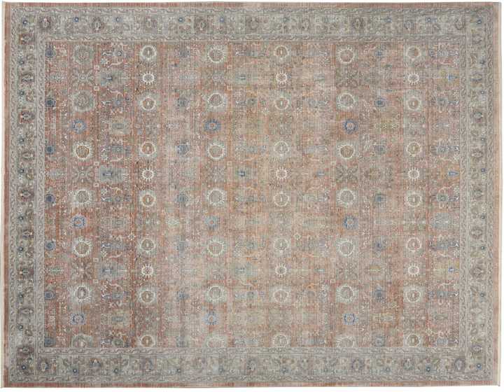 classic design rug with blush tone