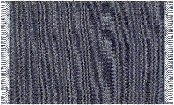deep blue braided looking rug