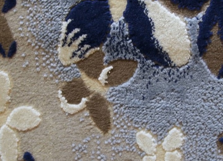detail of floral rug