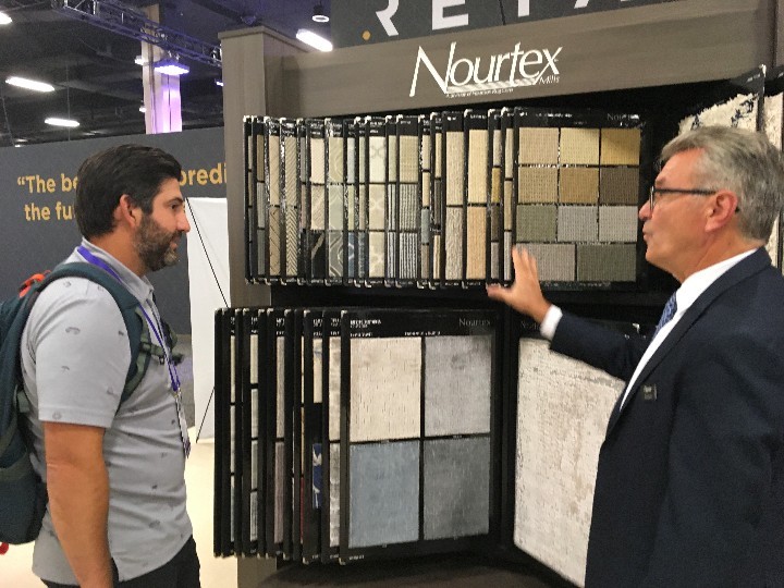 image of carpet rug buyer browsing area rugs