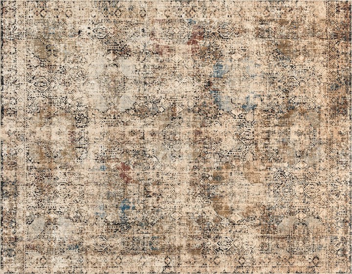 Kalaty erased style traditional motif rug