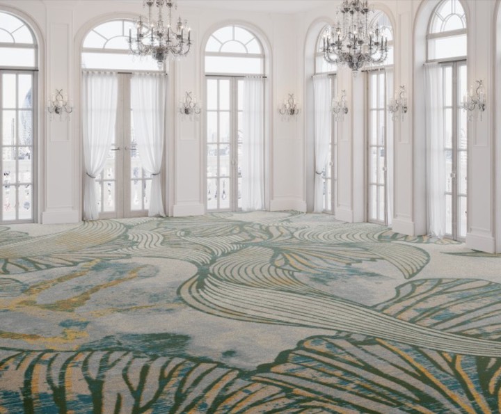 Nourison organic design contemporary carpet in grand room