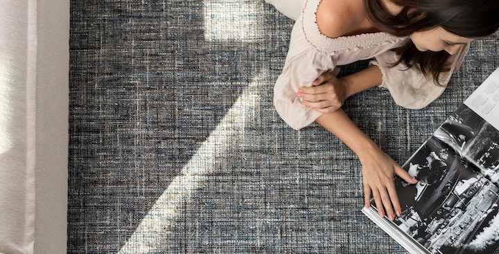 textural hand-woven rug