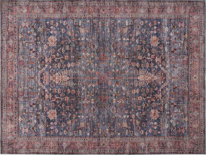 image of classic design rug that is washable and printed
