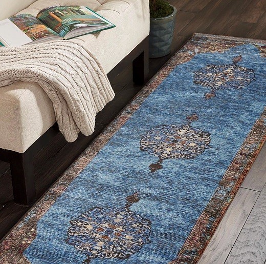 image of medallion design rug runner