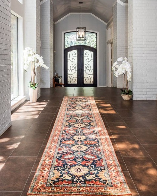 image of long traditional runner in hallway