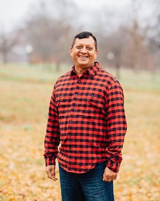 portrait of Chandra Mani Tiwari, co-founder of Chandra Rugs