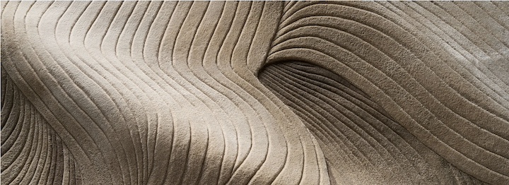 Detail photo of Nourison's new hand-carved Forme collection design