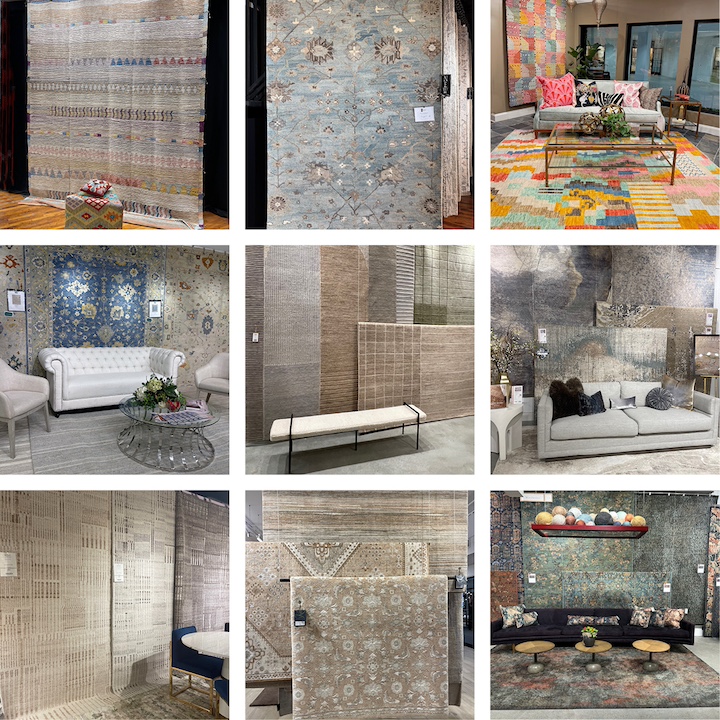 RugNews montage of new rugs at High Point Market