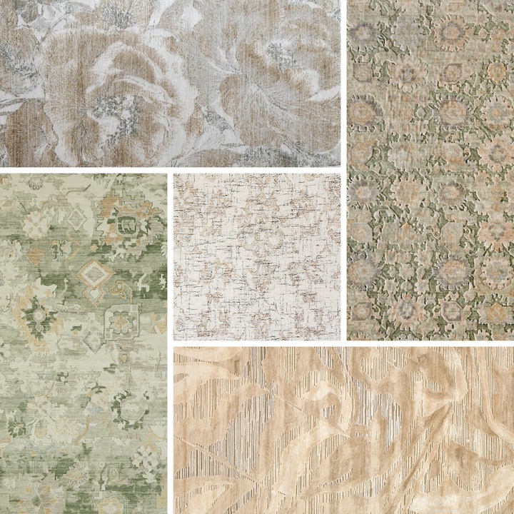 RugNews.com montage of rugs debuting at summer Las Vegas Market