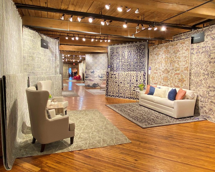 area rug showroom displays