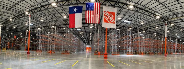 image of new massive distribution center interior