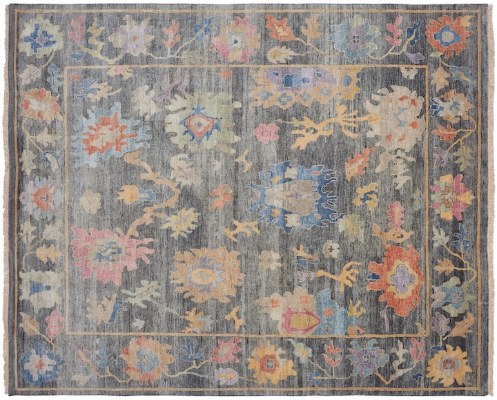 colorful Oushak style rug