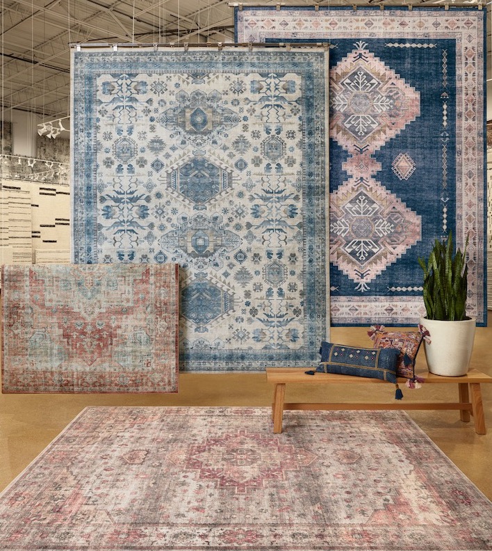 display of updated classic design rugs