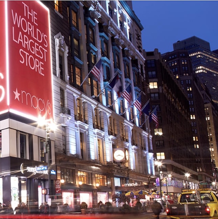 image of store exterior at night