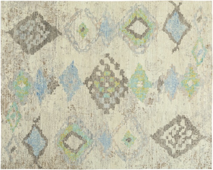 image of tribal design featuring grays, pale greens and blues