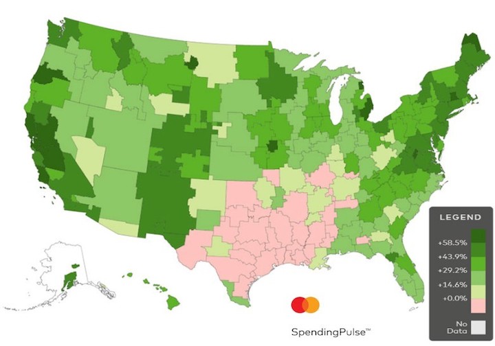 u.s. map of retail sales