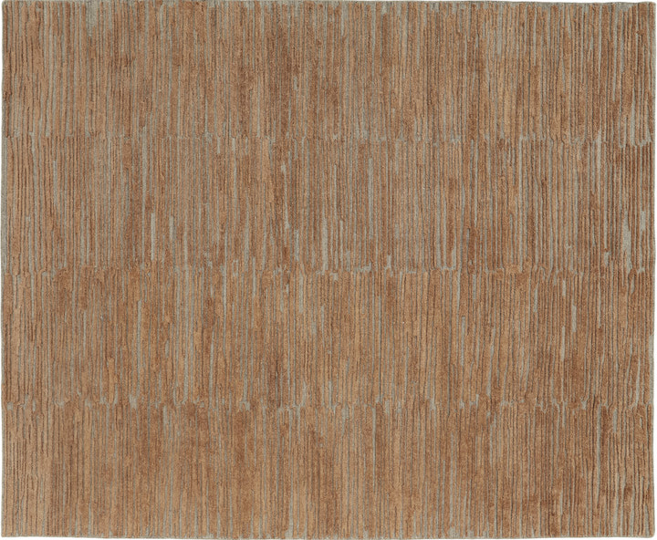 image of a striated orange-colored rug