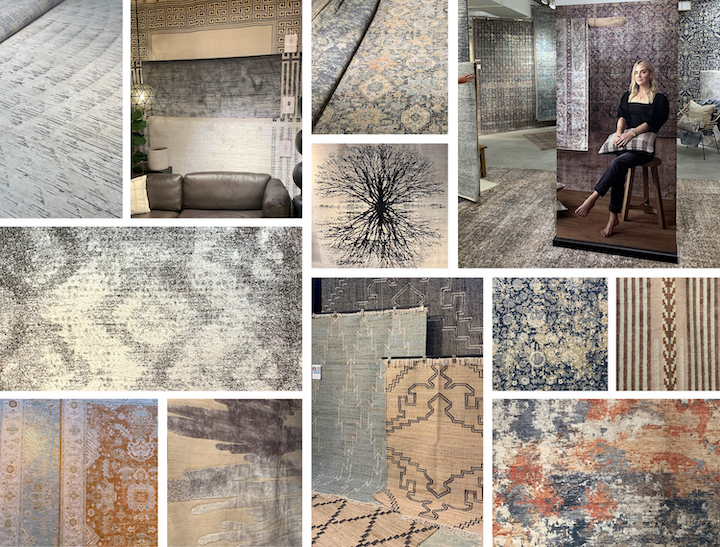 collage of area rugs