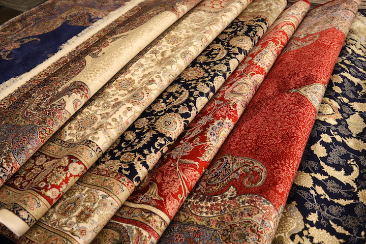 group shot of intricate classic styled area rugs