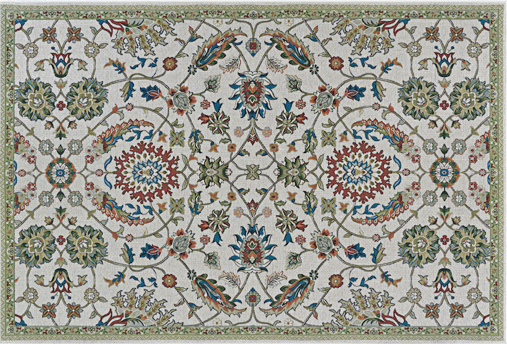 colorful classic floral design indoor outdoor rug by couristan