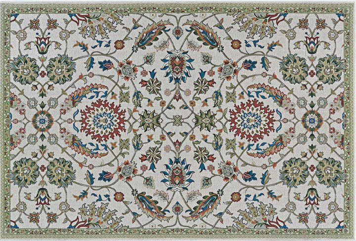 colorful classic floral design indoor outdoor rug by couristan