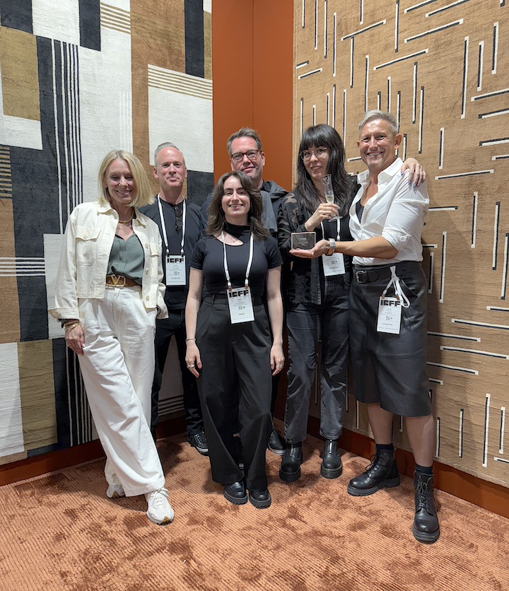 JD Staron's Jakub and Gosia Staron with the team celebrating its ICFF Editors Award 2025