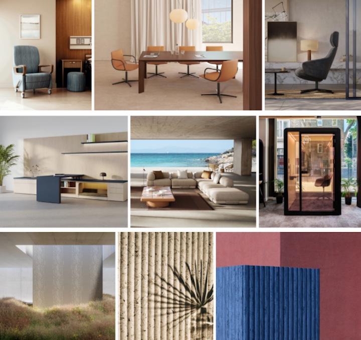 montage of multi-sensory products at NeoCon