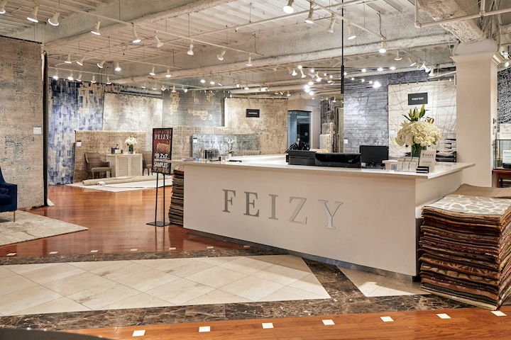 Feizy's Dallas Market Center showroom entry