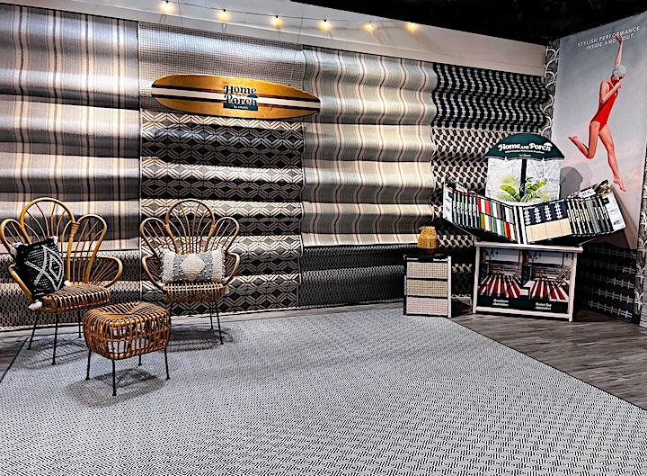 Kaleen Home and Porch rug display at High Point