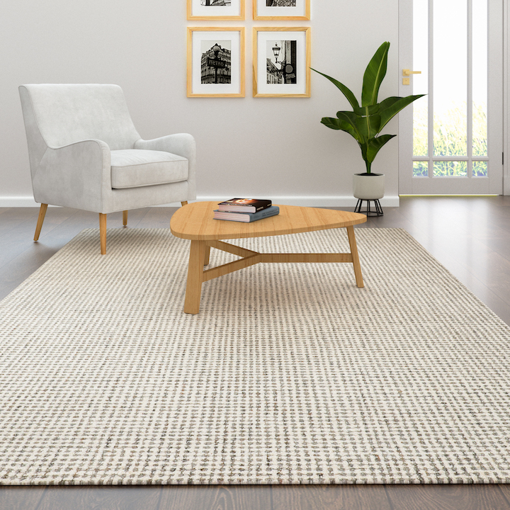 LR Home's Criss Cross rug in a room vignette