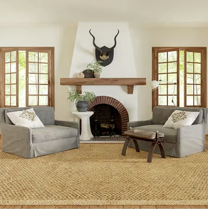 Rugs USA's new Willow jute rug in a contemporary styled country interior