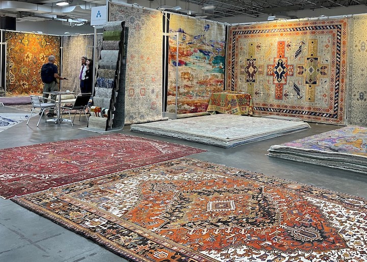 Image of rug booths at The Rug Show 2023