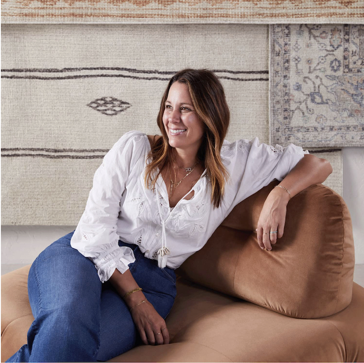 designer and influencer Becky Owens with surya rugs