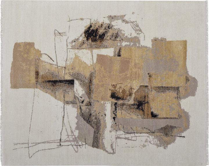 Feizy's wool and silk abstract art Skylar rug