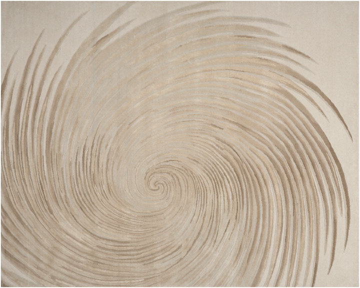 a Nourison Christopher Guy swirl design rug in sand-colorations